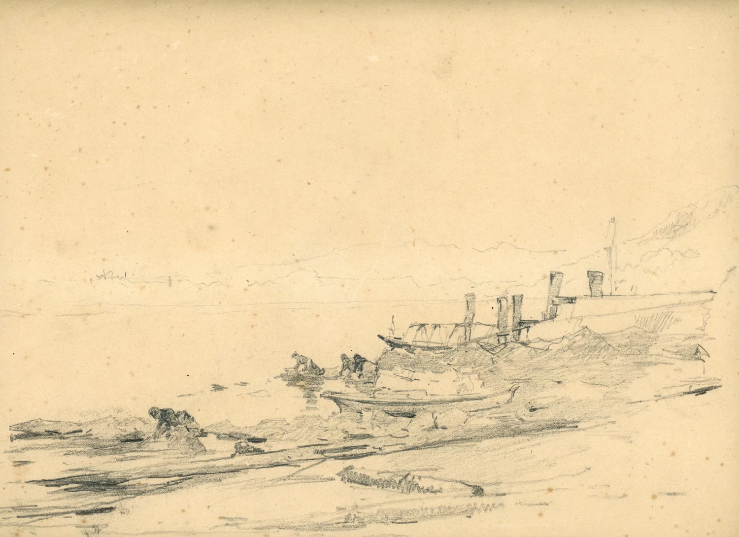 Barche sulla riva del lago a Suna - Museo del Paesaggio, Verbania